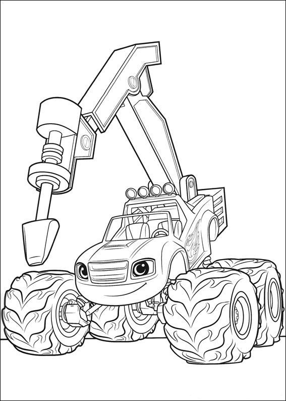 Blaze and the Monster Machines Coloring Pages | Monster coloring ...