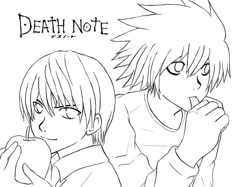 Pin by Nicole53 on Drawing | Death note, Anime, Coloring pages