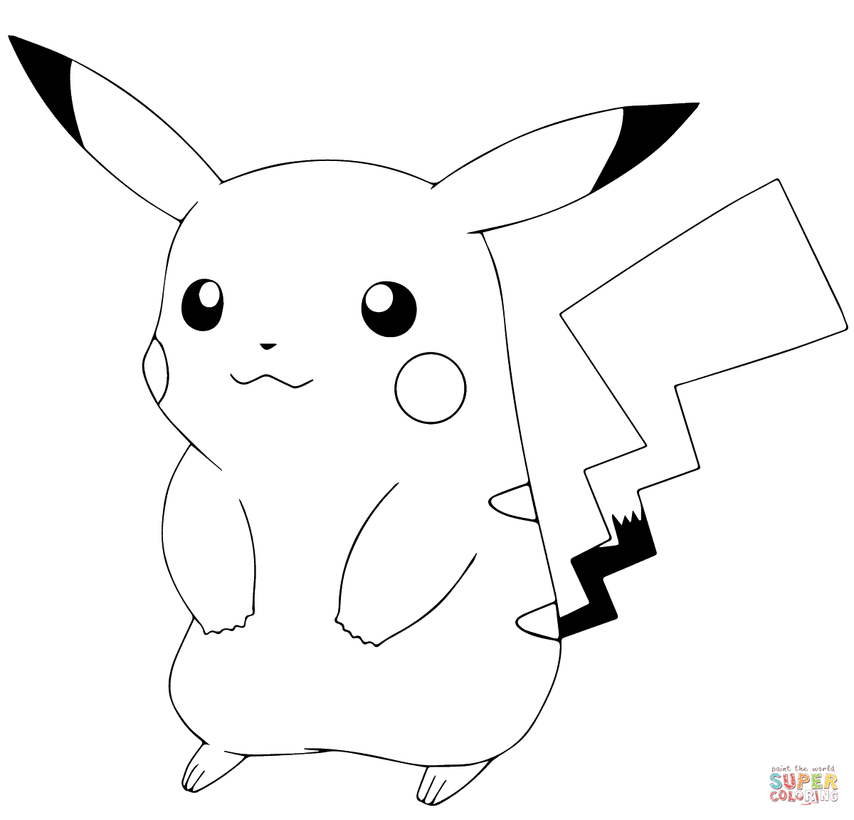 Pokémon GO Pikachu coloring page | Free Printable Coloring Pages
