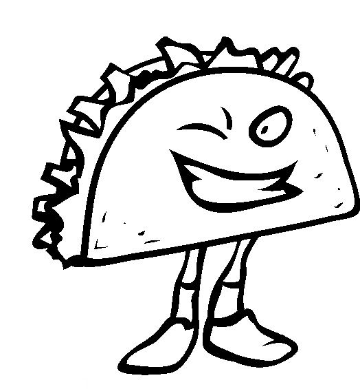 Junk Food Taco Coloring Pages Coloring pages, Food coloring pages.