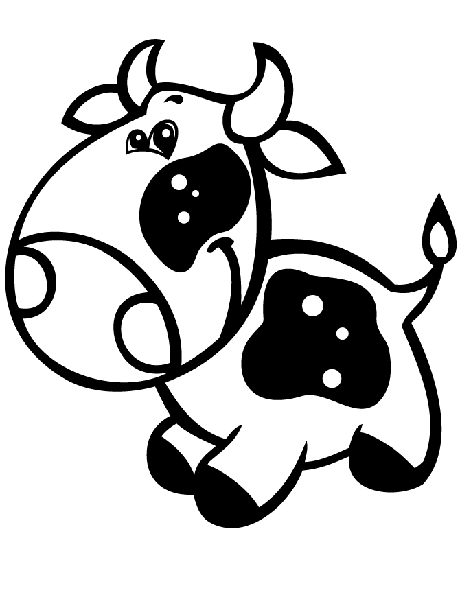 Standing Cow Coloring Page | H & M Coloring Pages