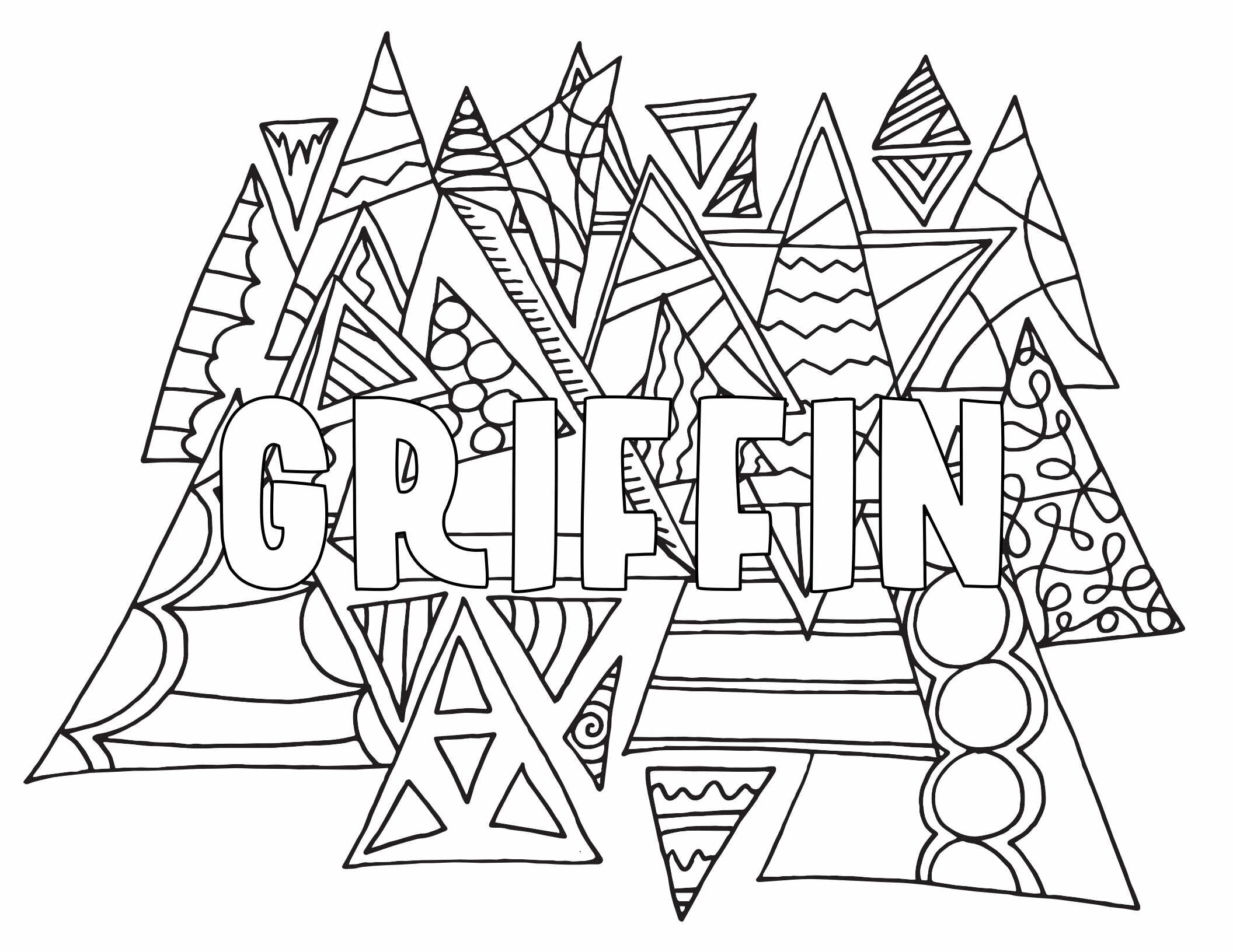 GRIFFIN - Two Free Printable Coloring Page — Stevie Doodles