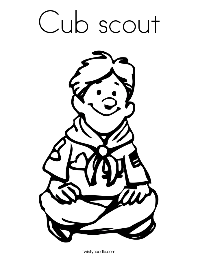 Cub scout Coloring Page - Twisty Noodle