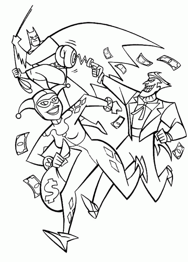 Harley quinn coloring pages to download and print for free