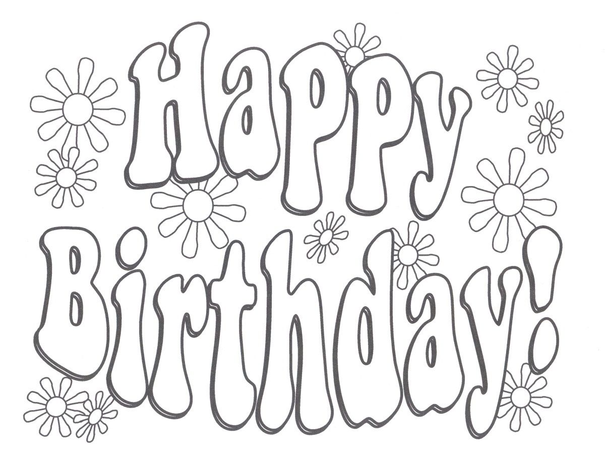 Happy Birthday Coloring Pages For Grandparents Happy Birthday ...