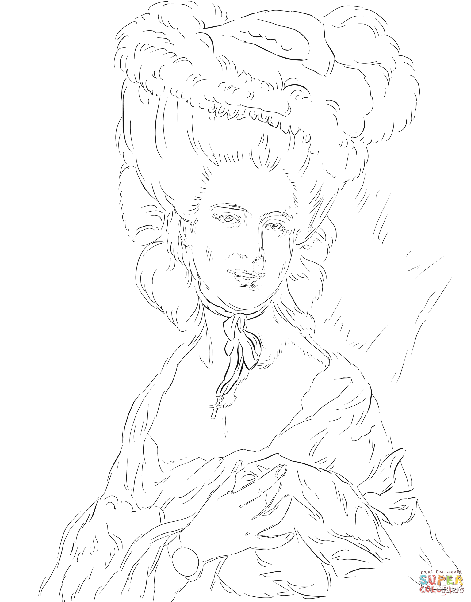 Famous Women Coloring Pages Sketch Coloring Page