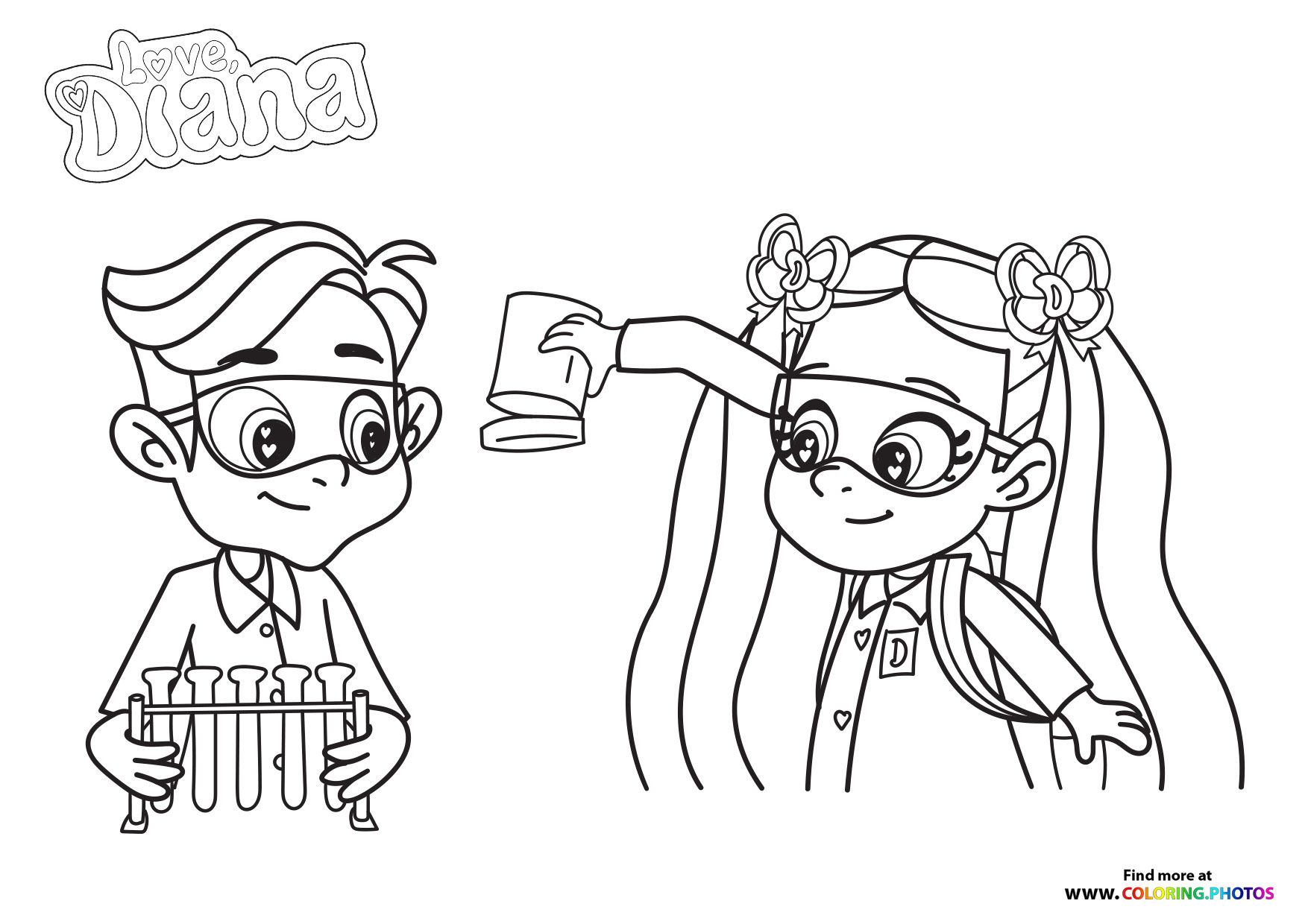 Diana and Roma - Coloring Pages for kids