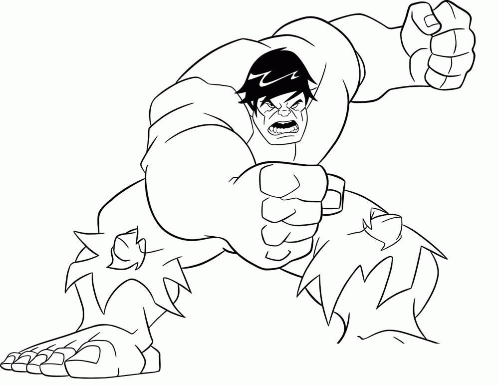 Super Hero Squad Hulk Coloring Pages | Nucoloring.xyz