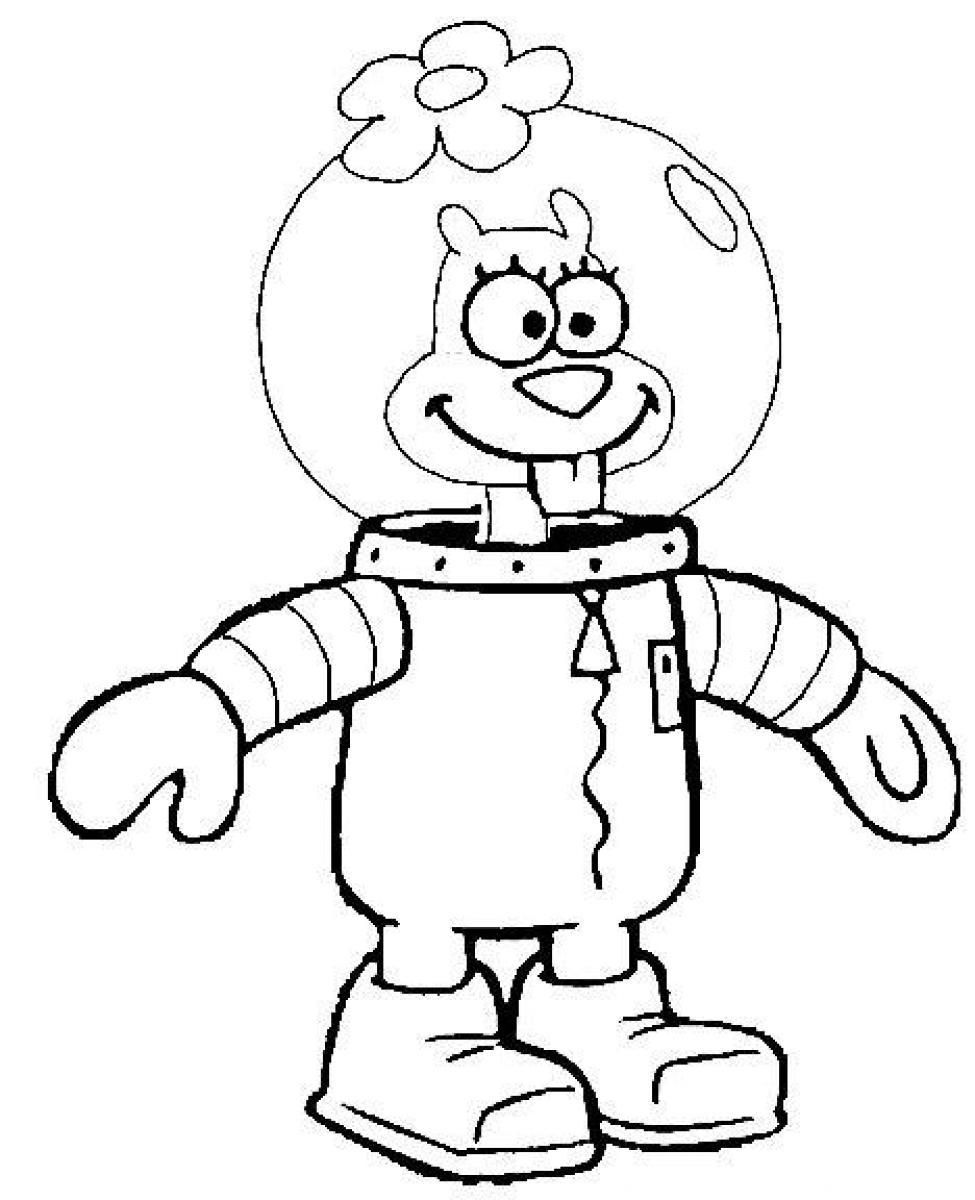 spongebob and sandy coloring pages printable | Only Coloring Pages