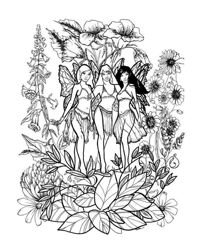 Autumn Fairy Coloring Pages For Adults - Coloring Pages For All Ages