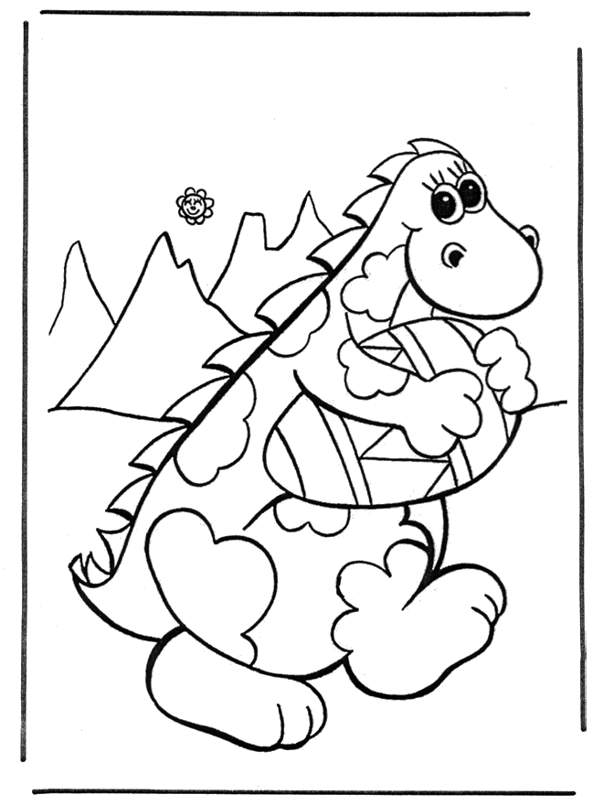 Download Easter Dinosaur Coloring Pages - Coloring Home
