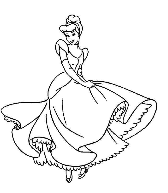 Cinderella coloring pages - Cinderella - Disney - cute princess #4 