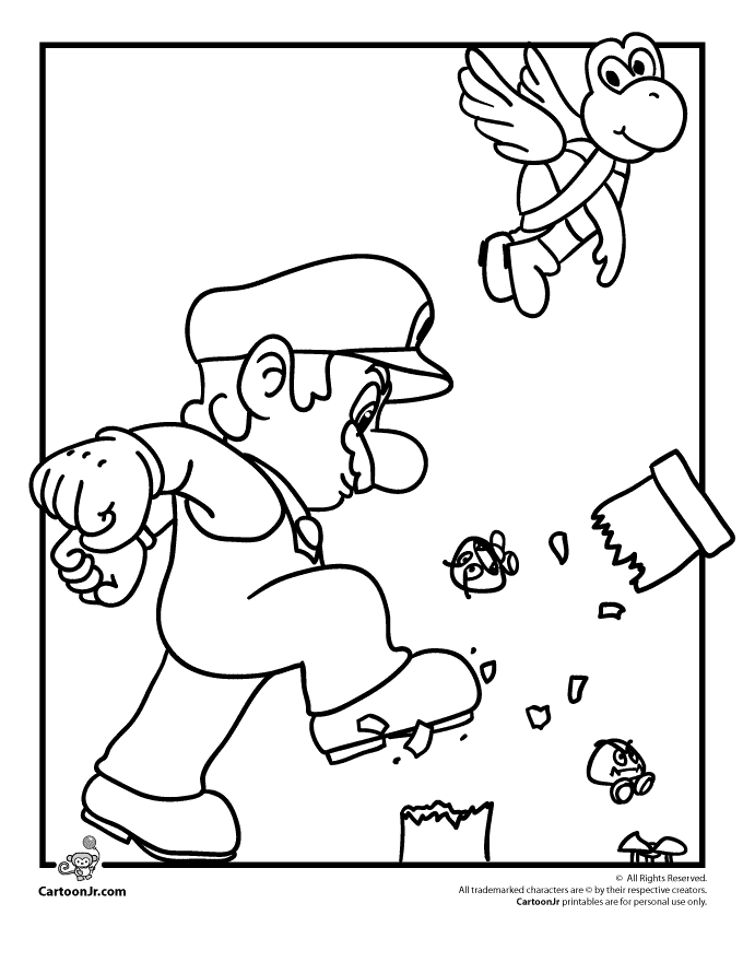 Mario Coloring Pages | Cartoon Jr.