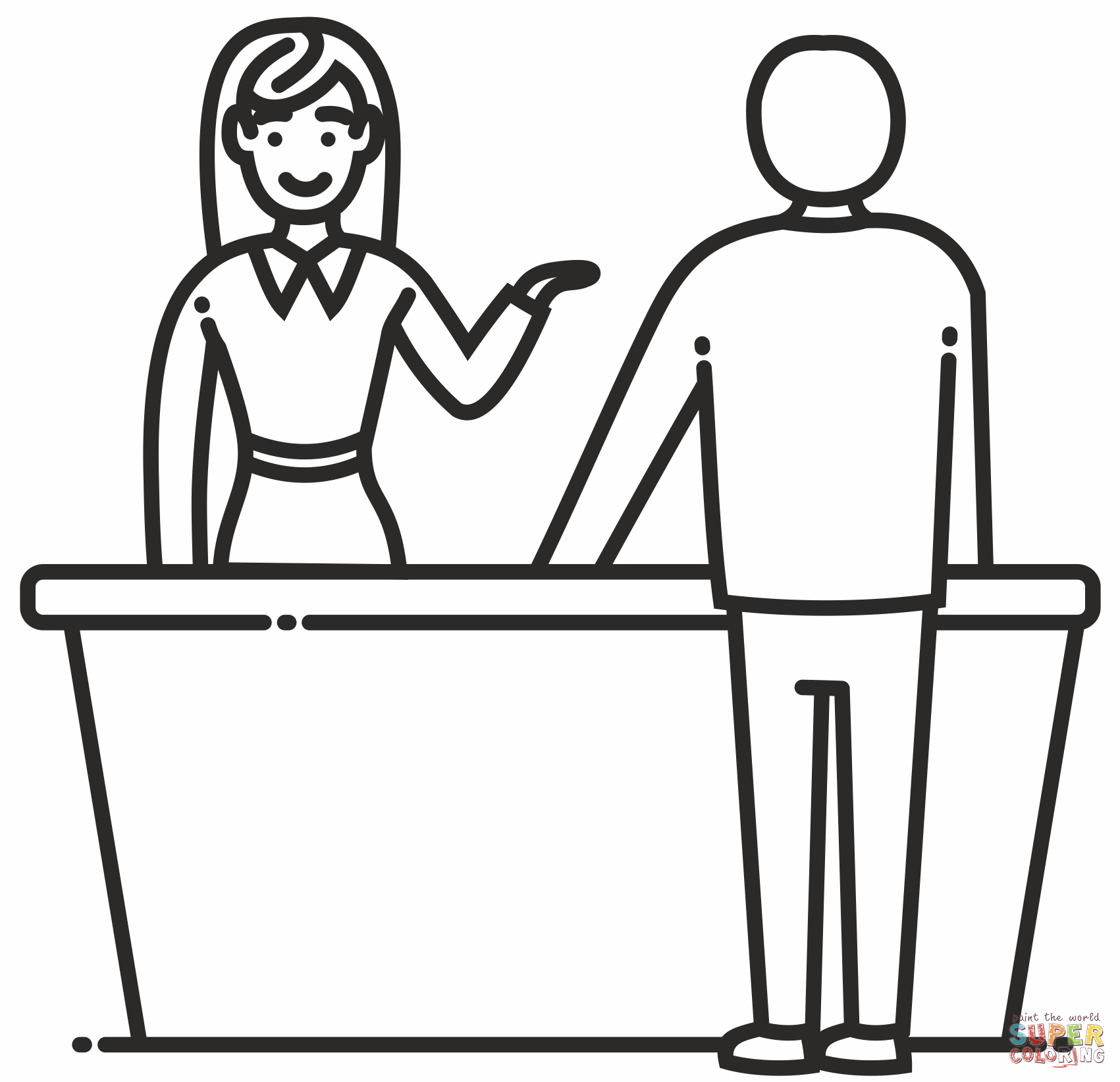 Reception Desk coloring page | Free Printable Coloring Pages