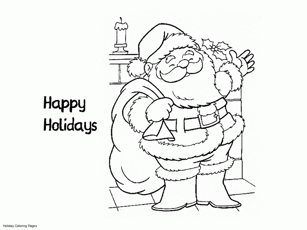 Free Coloring Pages Of Happy Holidays Bear Happy Holidays Coloring ...