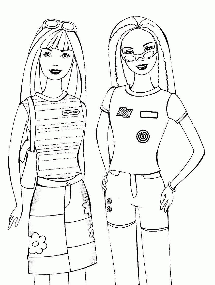 Barbie Cartoon Coloring Pages   Coloring Home