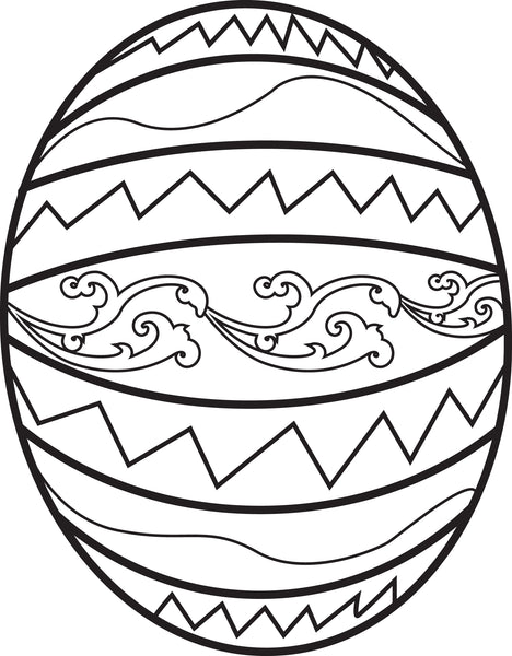 Printable Easter Egg Coloring Page for Kids – SupplyMe