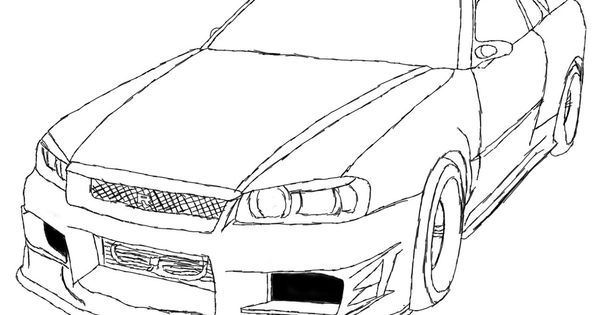 Fast and Furious Coloring Pages Nissan Skyline | Educative Printable |  Dibujos de coches, Nissan skyline, Carro dibujo