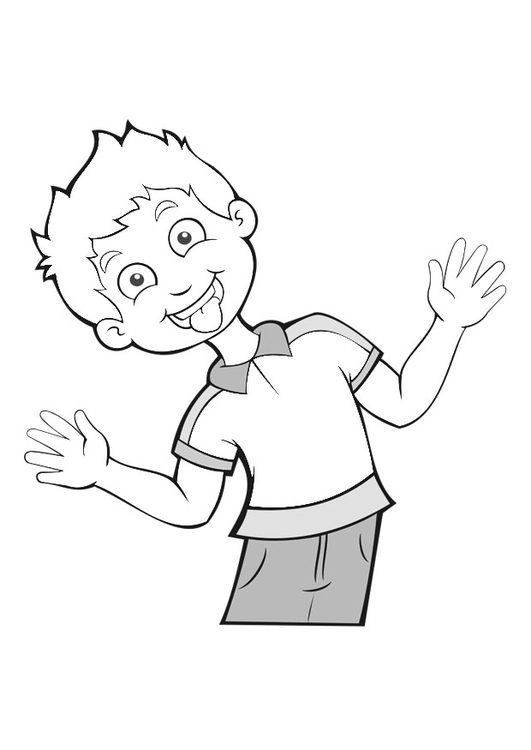 Coloring Page to stick out one's tongue - free printable coloring pages -  Img 27469