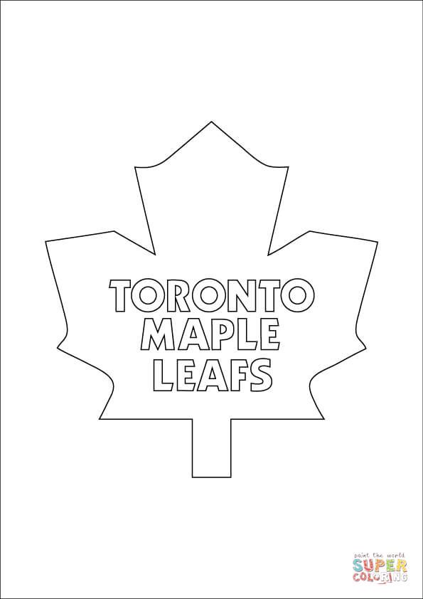 Toronto Maple Leafs Logo | Super Coloring | Sports coloring pages, Toronto  maple leafs logo, Leaf coloring page