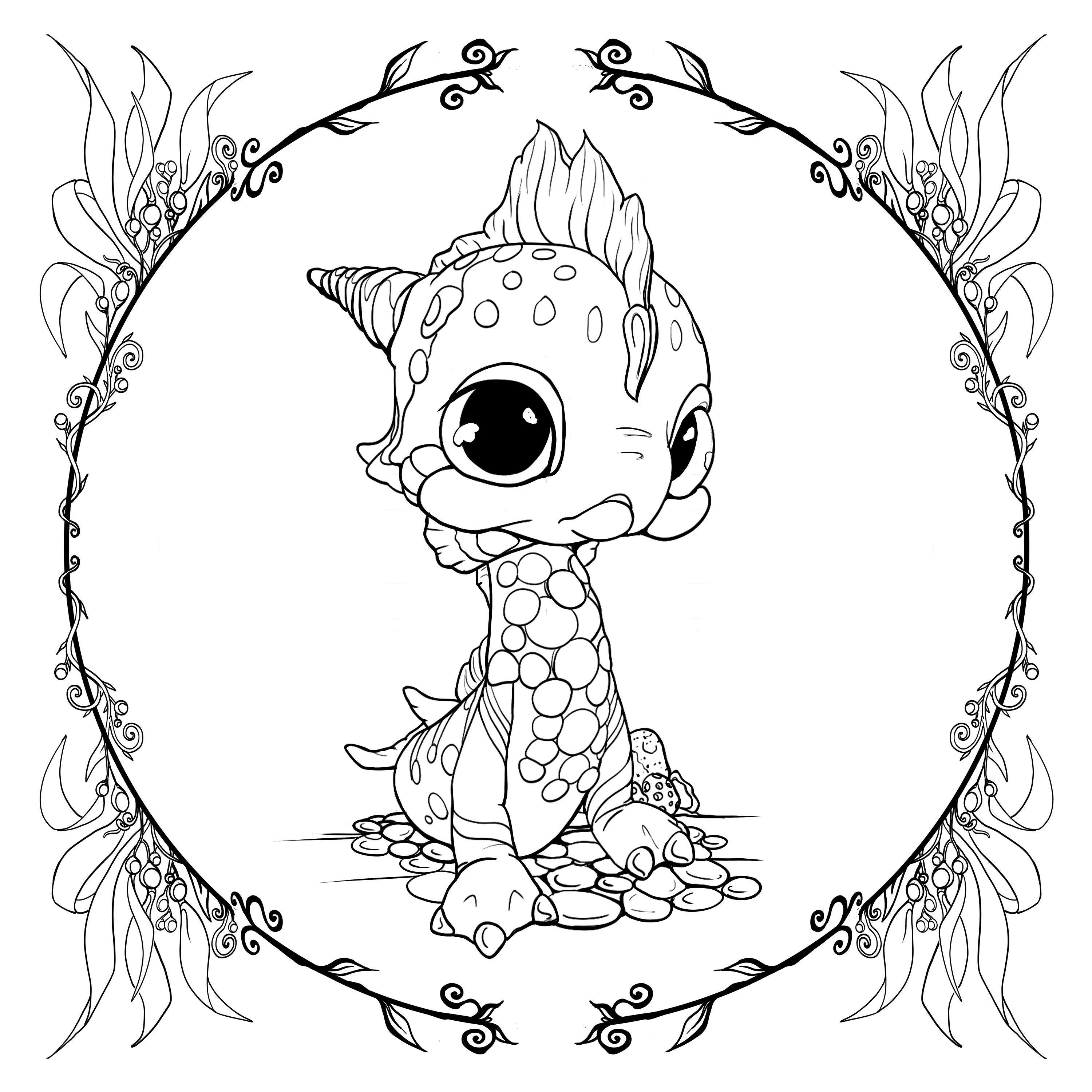 Water Dragon Coloring Page Pack - Etsy