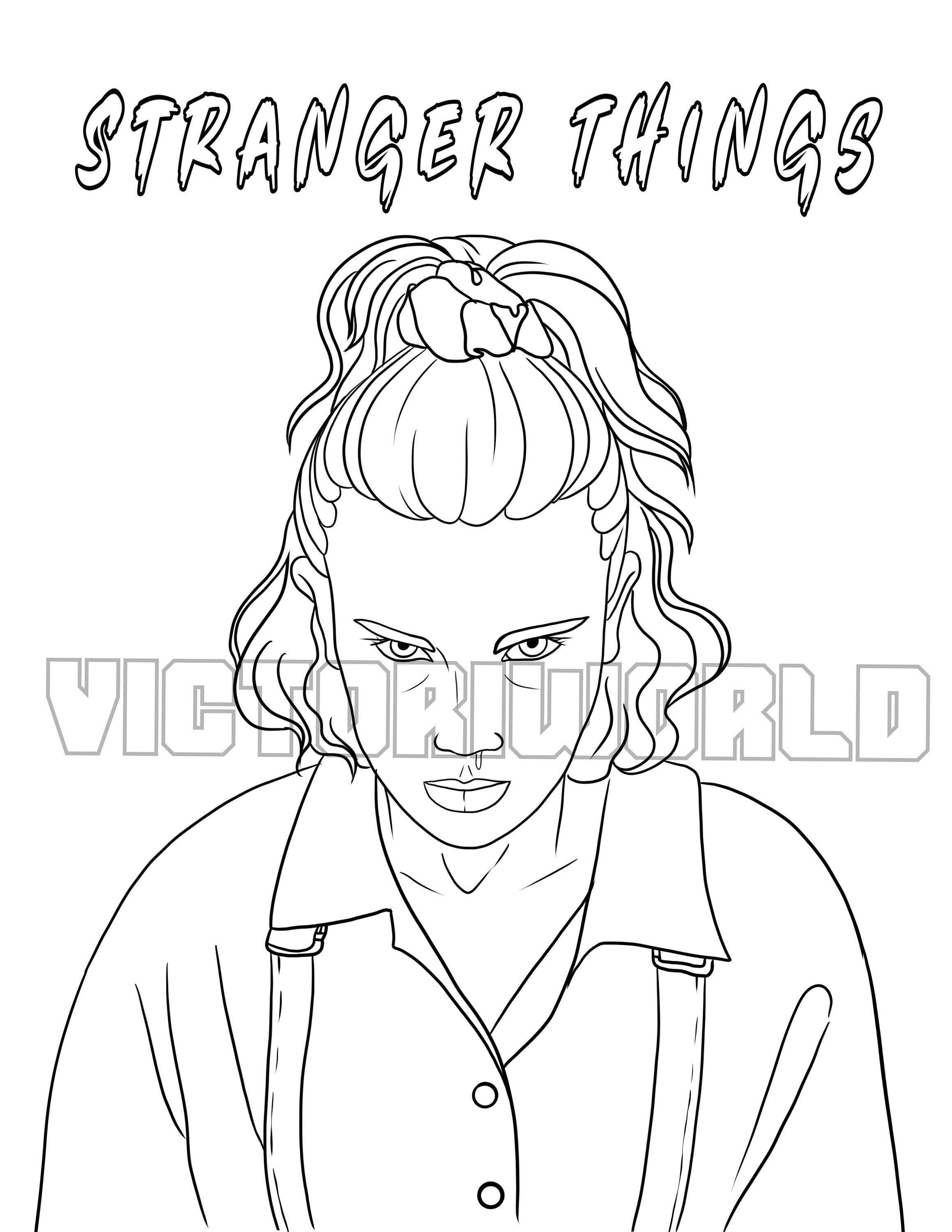 Eleven-Stranger Things-Coloring Page - Digital coloring page - Stranger  Things Fan Art - Digital Download - Series … | Иллюстрации, Раскраски,  Альбомы для рисования