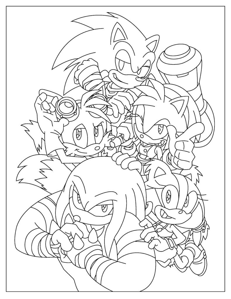 Free Sonic Coloring Page Your Kids Will Love (Download Pdfs) - Coloring
