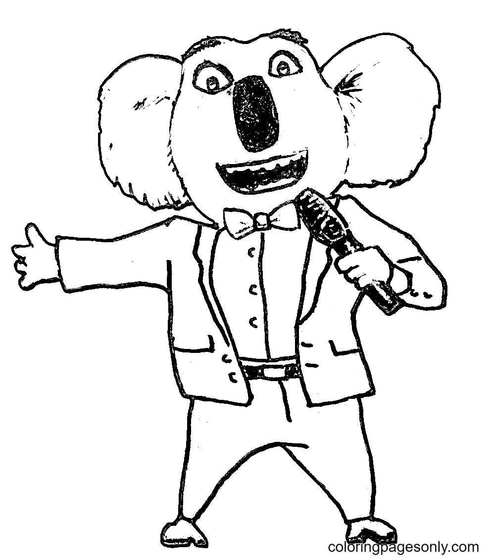 Buster Moon from Sing 2 Coloring Pages - Sing Coloring Pages - Coloring  Pages For Kids And Adults