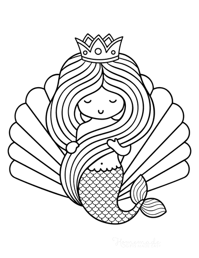 57 Mermaid Coloring Pages | Free Printable PDFs