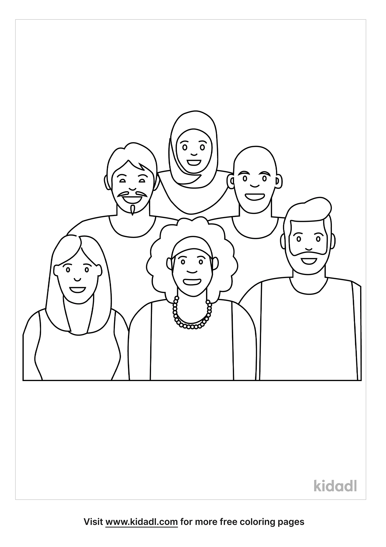 Diversity Coloring Pages | Free People Coloring Pages | Kidadl