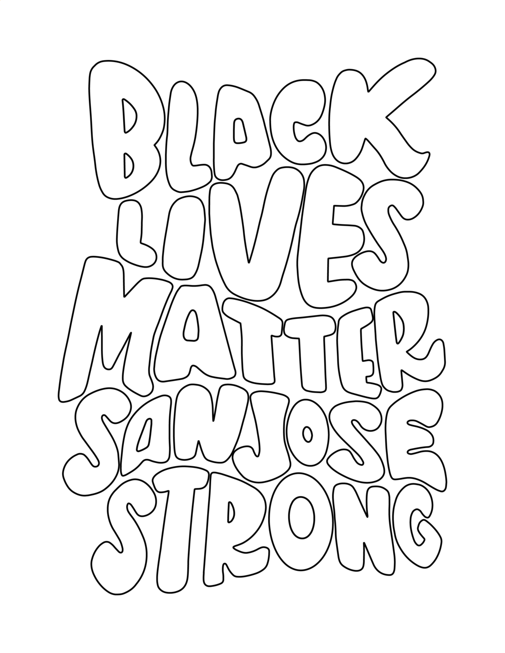 Black Lives Matter Coloring Pages — Sandy Prudencio
