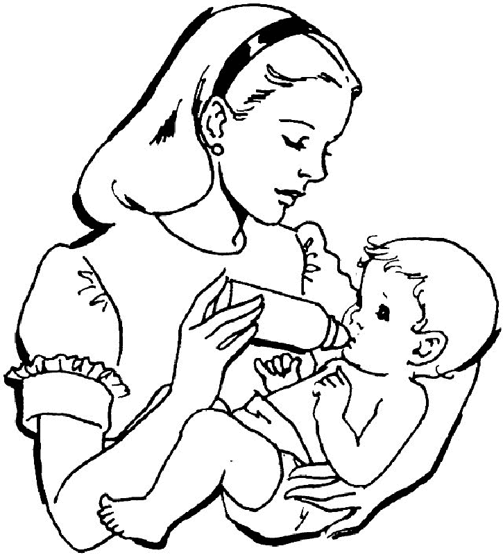 Baby Pictures To Color - Coloring Pages for Kids and for Adults