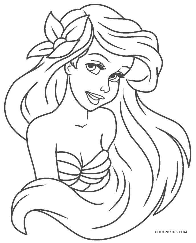Free Printable Ariel Coloring Page For Kids - Coloring Home