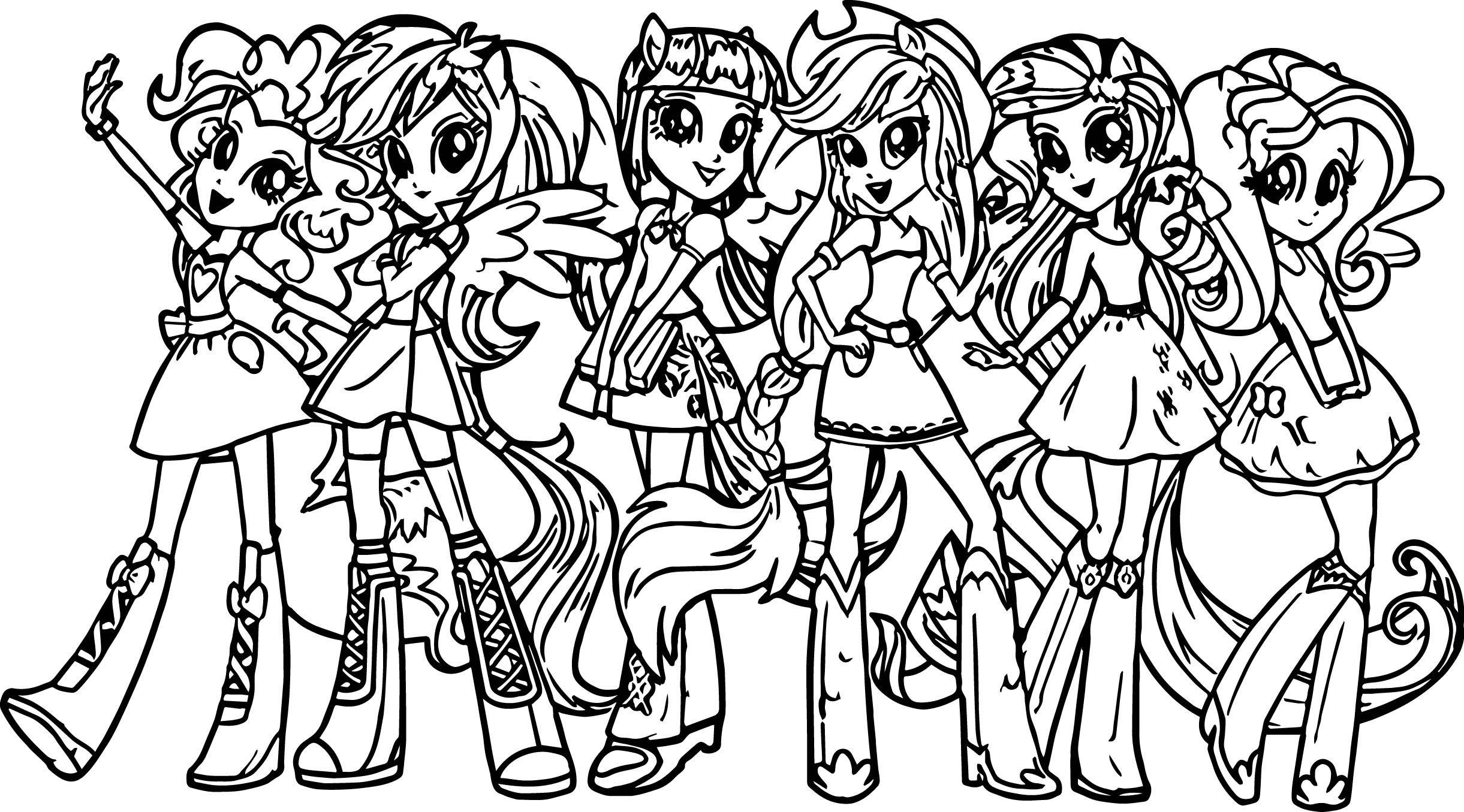 My Little Pony Girls Coloring Page   My Little Pony Coloring, My ...