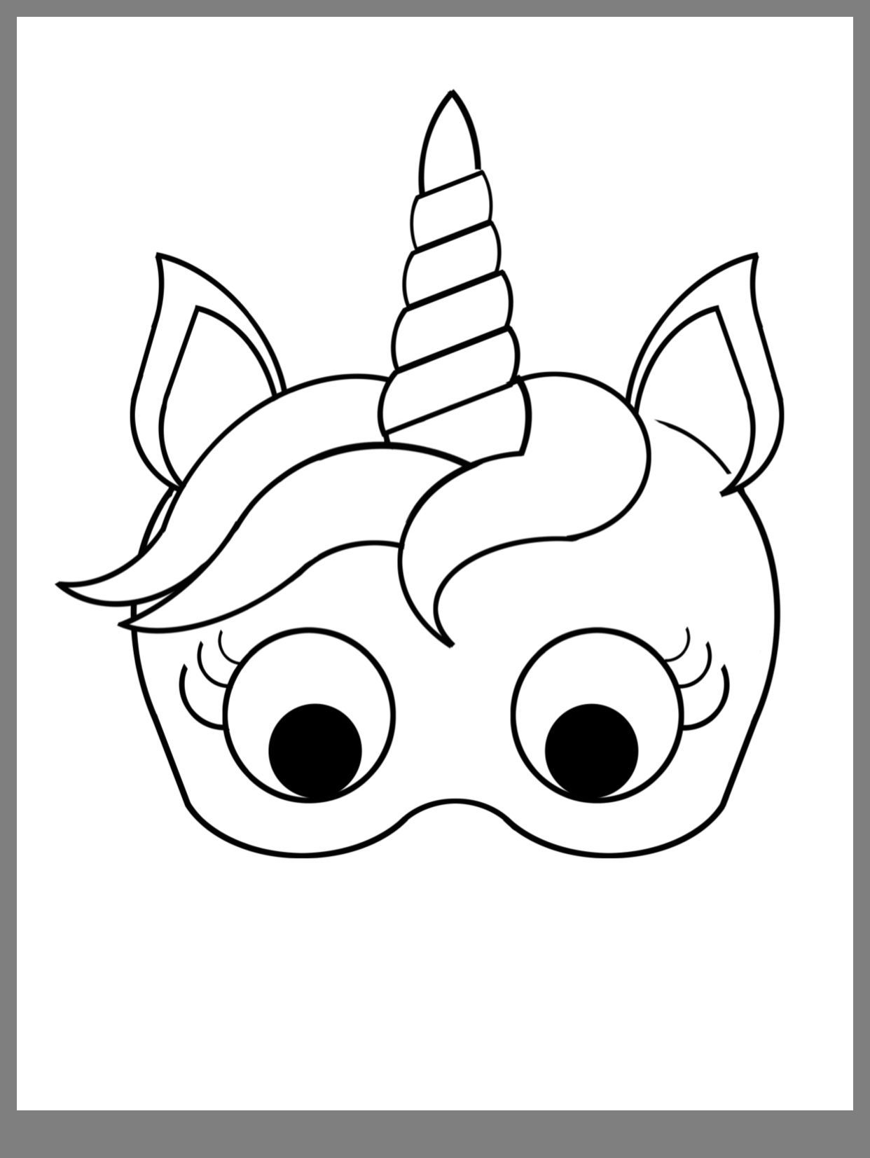 Coloring Pages  Coloring Unicorn Mask Printable Cute Pictures To ...