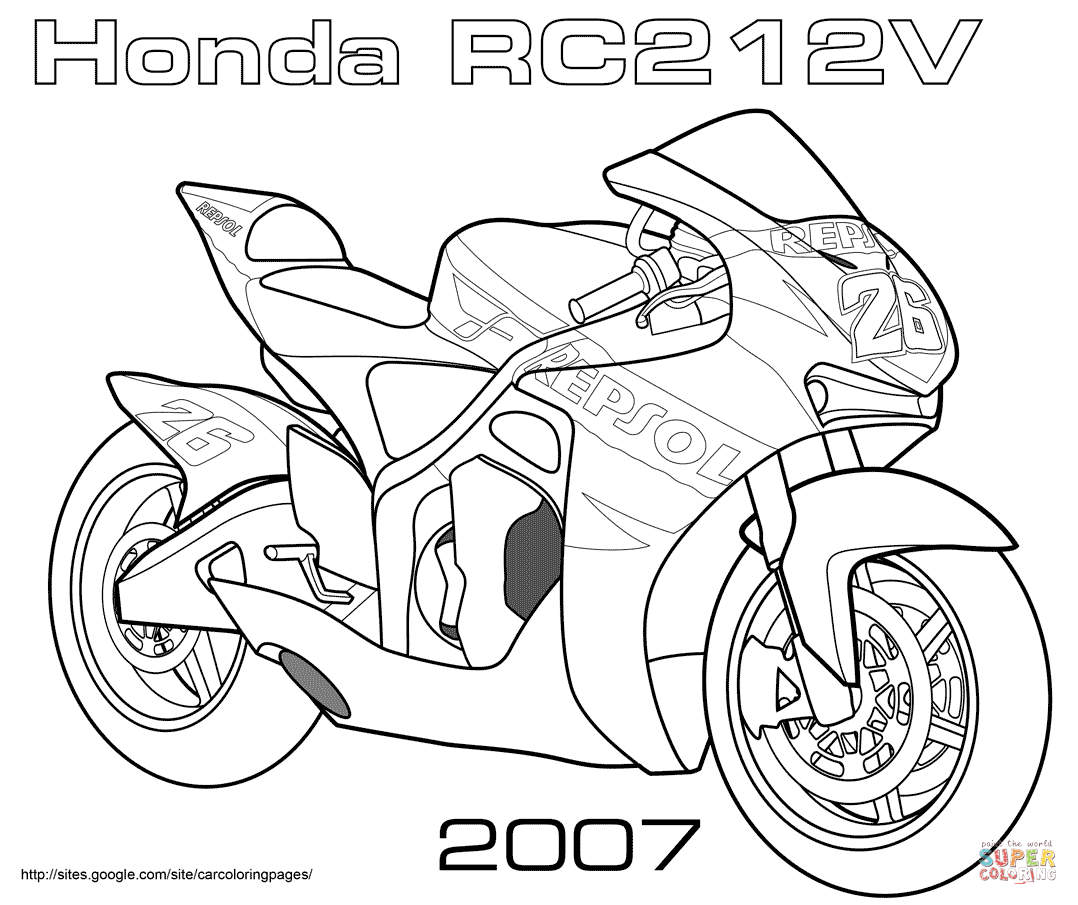 Honda RC212V Road Racing Bike | Super Coloring | Motos para ...