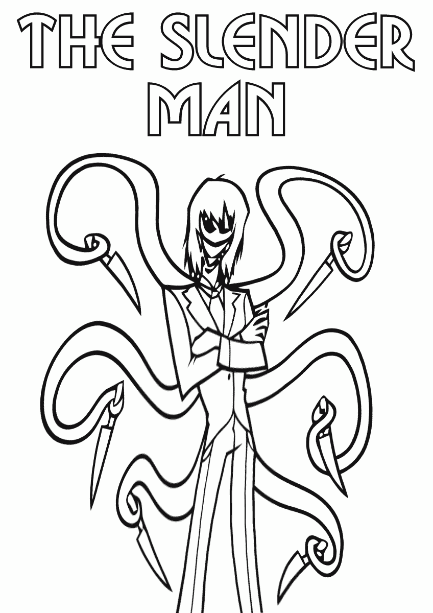 Slender Man coloring pages | Coloring pages to download and print