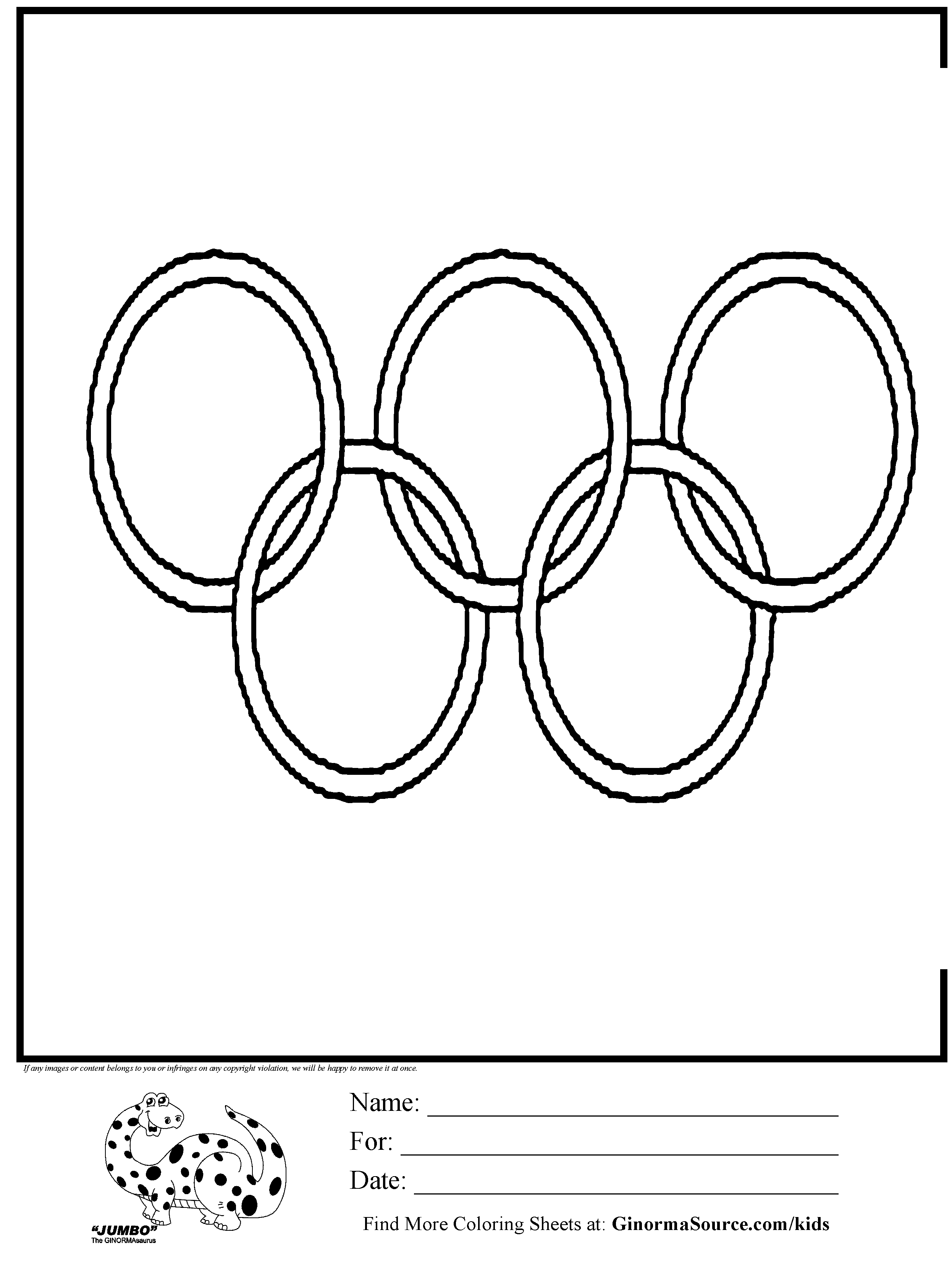 Olympic Rings Logo Coloring Page