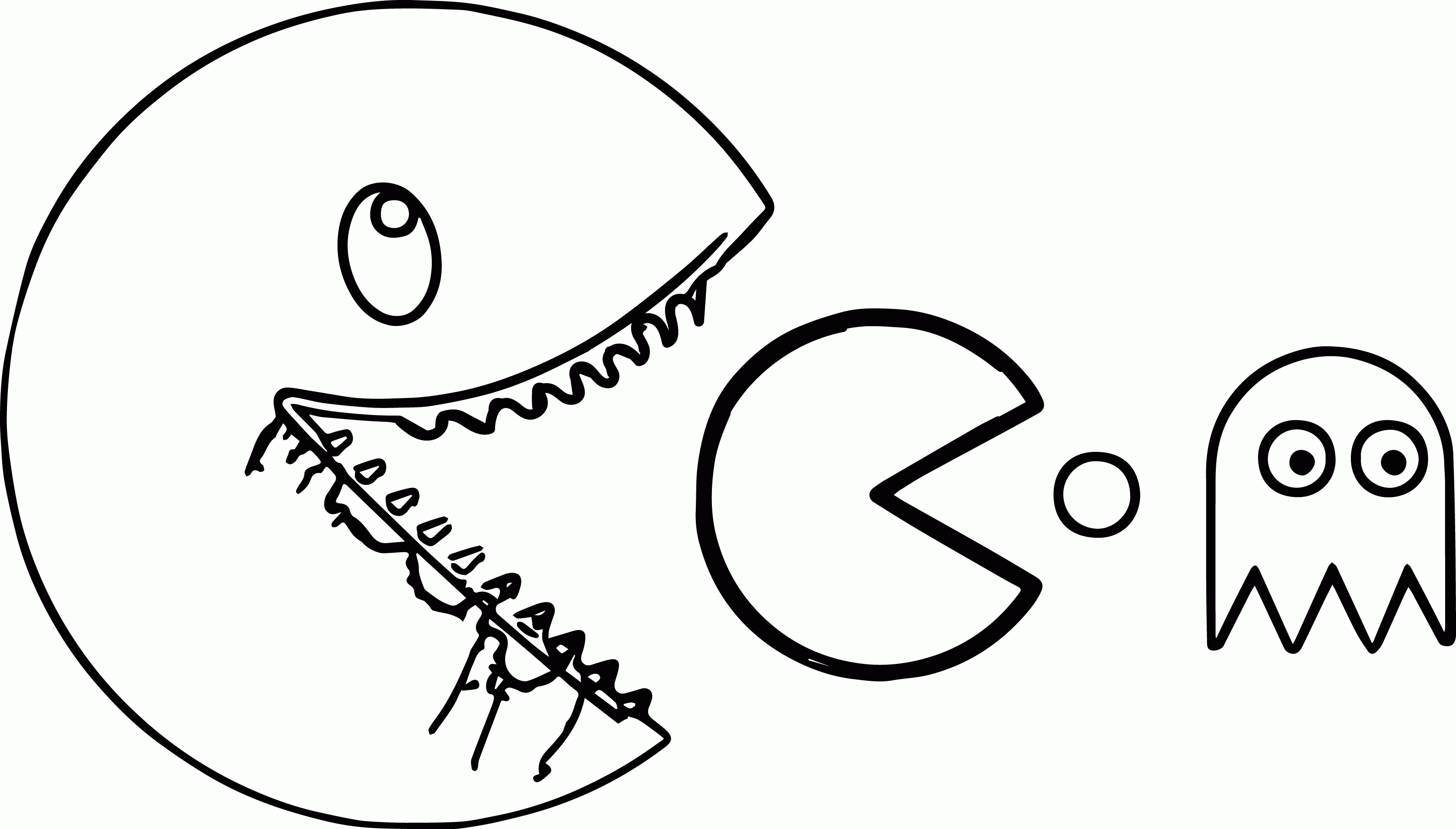 Pac Man Coloring Page