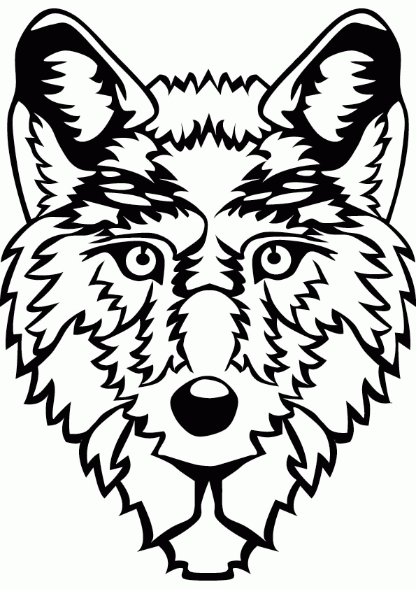 Wolf Face Coloring Page - Coloring Home