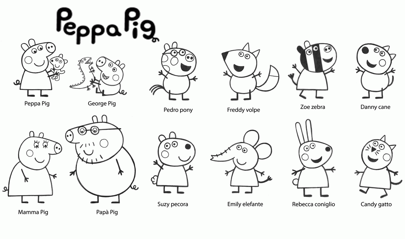Coloring Page Peppa Pig - High Quality Coloring Pages