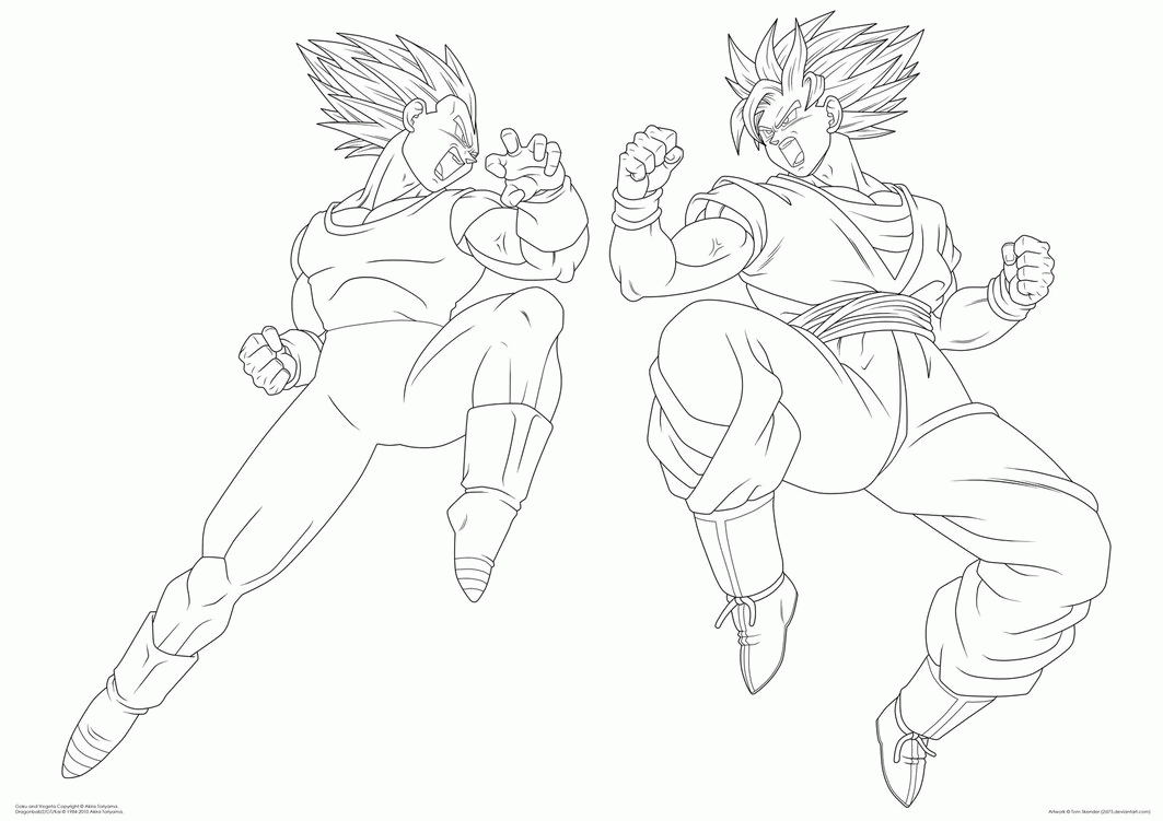 Goku And Vegeta Coloring Pages - Coloring Home