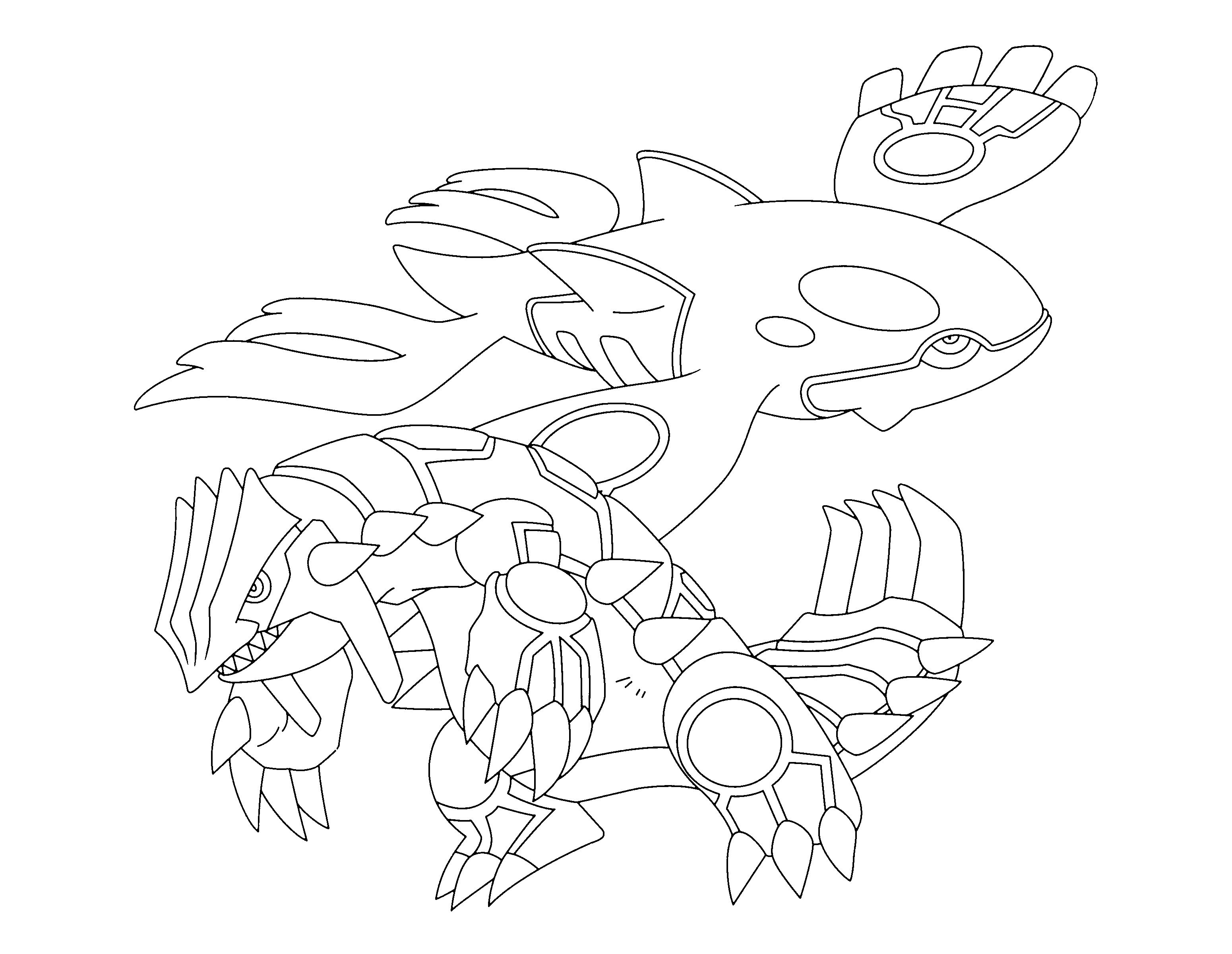 Kyogre Coloring Page.