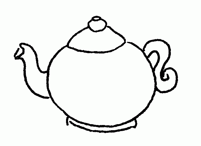 Teapot Coloring Page - Coloring Home