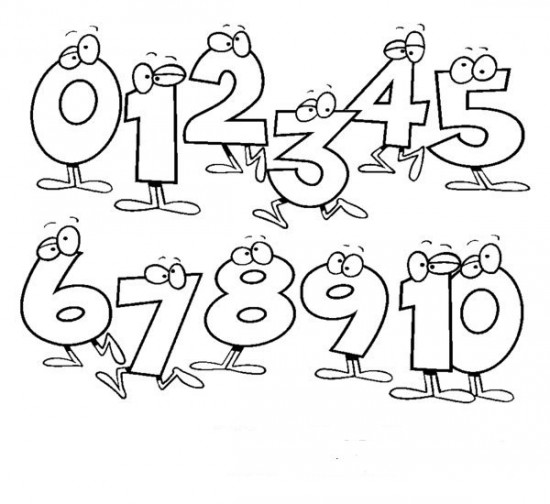 Free Coloring Pages Numbers 1-10