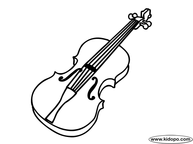Violin 3 coloring page