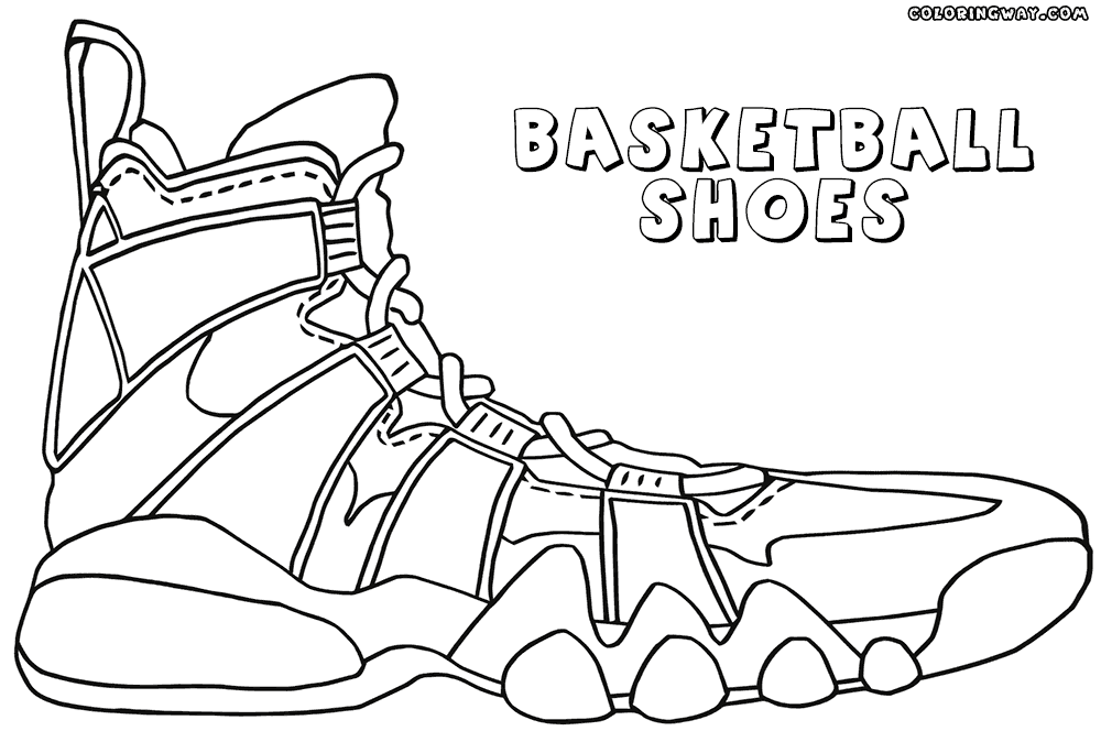 Basketball shoes coloring pages | Coloring pages to download and print