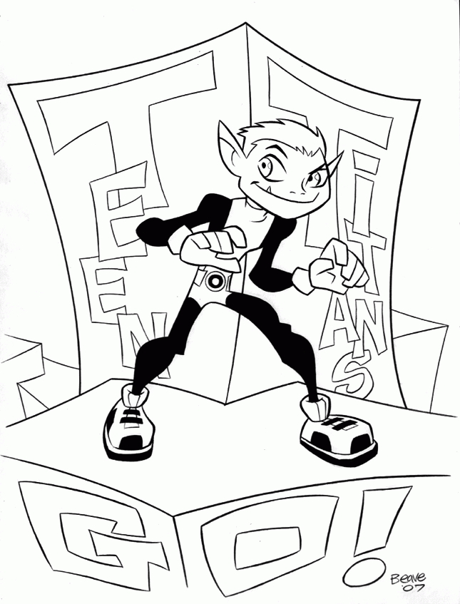 Beast Boy Coloring Pages - Coloring Home