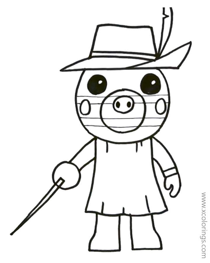 Piggy Roblox Coloring Pages Coloring Home - roblox piggy coloring pages foxy