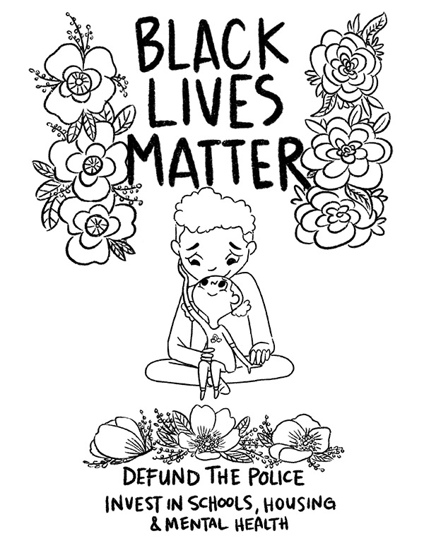 Protest coloring page - Everyday Love Art - The Art of Nidhi Chanani